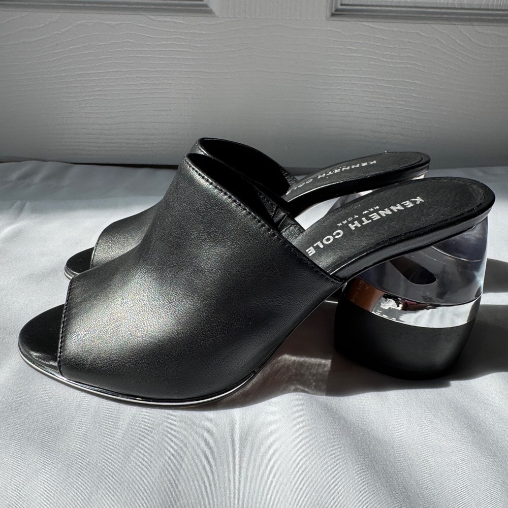 Kenneth Cole Black and Silver Women's Mules